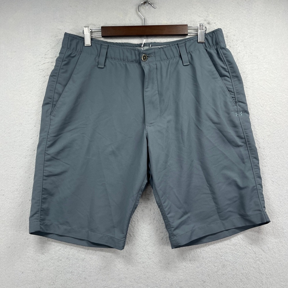 Under Armour Golf Shorts Mens 36 Gray Heatgear Loose Performance Athletic Active